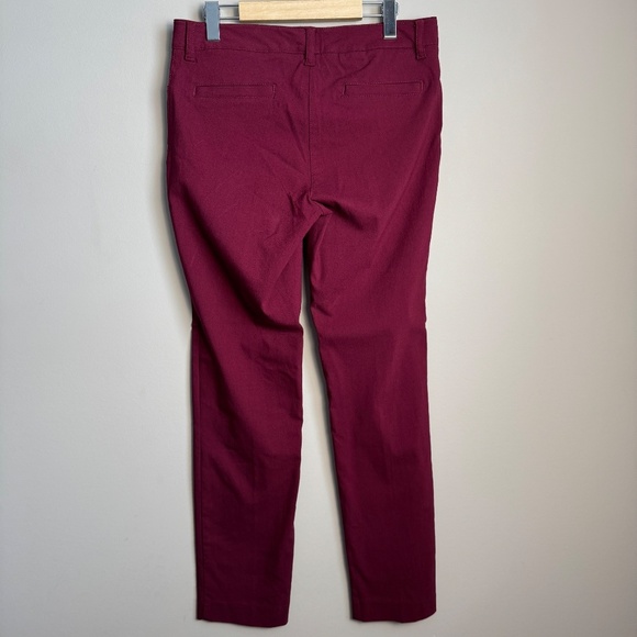 Zac & Rachel Women's Nylon Blend Jegging Pants Burgundy-Wine 8 Casual Stretch - Picture 6 of 14